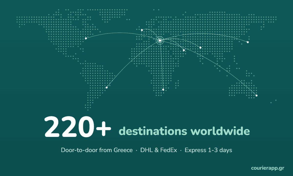 Ship to 220+ destinations worldwide across Europe with CourierAPP — one app